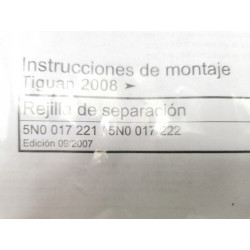 Zestaw mocowań, kratka przegroda bagażnika Volkswagen Tiguan 5N0017221