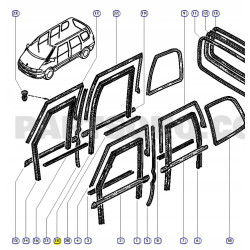 USZCZELKA DRZWI PRAWY TYŁ RENAULT ESPACE III AVANTIME OE 6025305644