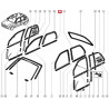 Gumowa uszczelka tylnej prawej szyby RENAULT CLIO I OE 7700811065