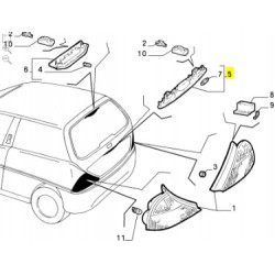 LANCIA Y '95-'03 LAMPA OŚWIETLENIA TABLICY 714061808