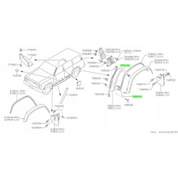 ŚRUBA, WKRĘT LISTAW BŁOTNIKA NISSAN SAFARI OE 01136-00151