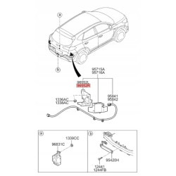 2016 - 2018 HYUNDAI TUCSON TYLNY PRAWY UCHWYT MODUŁU CZUJNIKA 95822 D3000