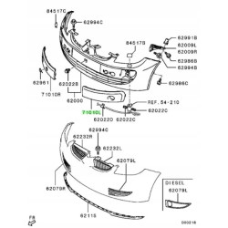 LISTWA, ZDERZAK PRZEDNI, LEWY MITSUBISHI COLT OE 6405A081