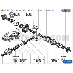 USZCZELNIACZ DYFERNACJAŁU TYŁ RENAULT ESCPACE II OE 7703087169