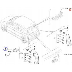 KOSTKA POŁĄCZENIA ŚWIATEŁ ZEWNĘTRZNYCH TYLNYCH FIAT IDEA OE 12496280