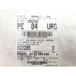 POSZYCIE SIEDZISKA FOTELA PASAŻERA RENAULT SCENIC III OE 873209543R