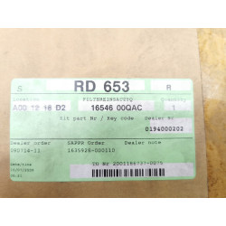 Nissan OE 16546-00QAC filtr powietrza NISSAN INTERSTAR 16546-00QAC