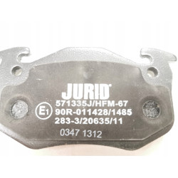 ZESTAW, KLOCKI HAMULCOWE TYŁ JURID RENAULT 5 9 11 19 571335J