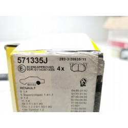 ZESTAW, KLOCKI HAMULCOWE TYŁ JURID RENAULT 5 9 11 19 571335J