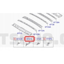 BRKT ASSY-R/RACK FR NO.2,LH HYUNDAI I40 2011- OE 67323 3Z000