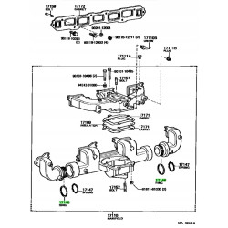 PIERŚCIEŃ KOLEKTORA WYDECHOWEGO Toyota Land Cruiser OE 17151-61010