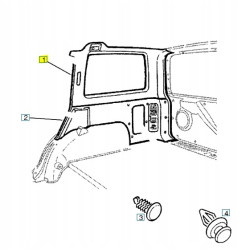 LISTWA, TYLNA ĆWIARTKA, GÓRNA, LEWA Opel ASTRA CLASSIC 1999 - 2002 90328468