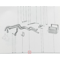 Rura wodna 16/20mm do podgrzewacza, prawa strona, 688/689 7700676029