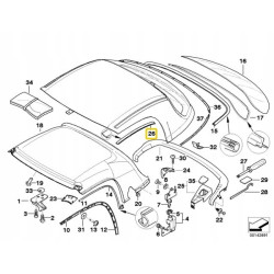 Oryginalne BMWZ3 Zdejmowana górna osłona przeciwkapaniowa prawa 54218397670