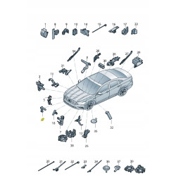 Uchwyt na kabel do pojazdów z podgrzewaniem silnika VW GOLF 5G0971866A