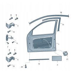 Uszczelka drzwi zewnętrzna - OE- SKODA Fabia I Combi - lewa 6Y9810957A