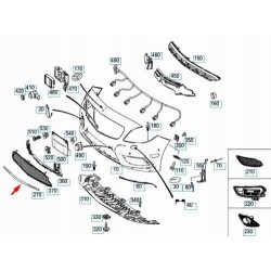 NOWA ORYGINALNA LISTWA DOLNA ZDERZAKA MERCEDES BENZ CLA C117 A1178852822
