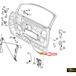 Opel OE 13186767 linka cięgno drzwi przednich klamki 13186767
