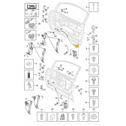 Opel OE 13186767 linka cięgno drzwi przednich klamki 13186767