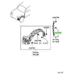 CLIP, OSŁONA PRZED ROZBRYZGAMI MITSUBISHI MONTERO OE MR591262