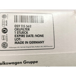 Audi OE 059115562 wkład filtra oleju 59115562
