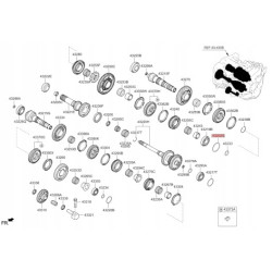 Dystans prawy KIA HYUNDAI ELANTRA SONTATA OE 43202 2A149