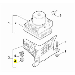 FIAT 500L 2012-2022 Hydrauliczny układ hamulcowy Tuleja sprężysta 46816860
