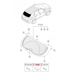 Stopper tylnej szyby Hyundai Tucson 2015-2017 OE 87114 3J000