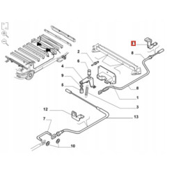 Wspornik przewodu hamulcowego prawy FIAT DUCATO OE 1340257080