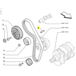 Śruba napinacza paska M8X16X40 FIAT-3S GRANDE PUNTO INTERN. INDIA 13560021