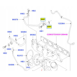 Podkładka, Turbosprężarka FORD Focus 04-08/Focus C-MAX 03-07 (CAP) 1386258