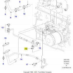 Podkładka Miedziana, Przewód Turbo Ford Fiesta 1995-2002 (DX) OE 1668994