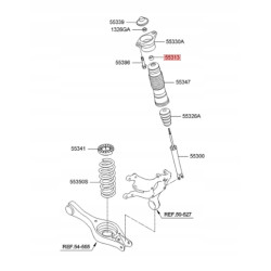 Rurka, przelotka górna amortyzatora Hyundai I30 2007- OE 55313 2H000