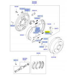 Sprężyna, szczęki hamulcowe tył Hyundai H-1 2001- OE 58391 4A200