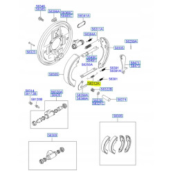 Sprężyna, szczęki hamulcowe tył Hyundai H-1 2002- OE 58382 4A200