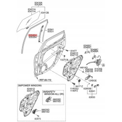 Ramka drzwi prawy tył Hyundai I30 2007- OE 83545 2L200