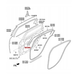 Listwa-Uszczelka boczna drzwi tylnych Hyundai Accent Elantra OE 83134 1G000