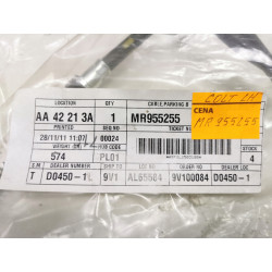 Cięgno, hamulec postojowy lewy tył Mitsubishi Colt VI OE MR955255