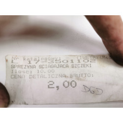SPRĘŻYNA ŚCIĄGAJĄCA SZCZĘKI HAMULCOWE 17-3501102
